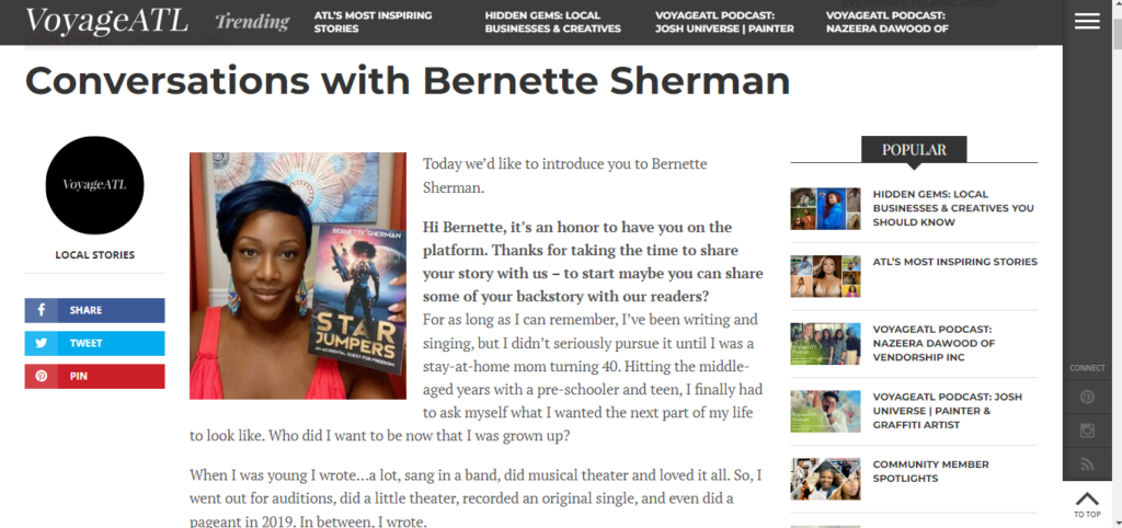 Conversations with Bernette Sherman with VoyageATL